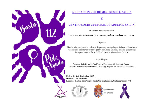 ©Ayto.Granada: Enredate: Taller Violencias de genero: mujeres, nias y nios victimas
